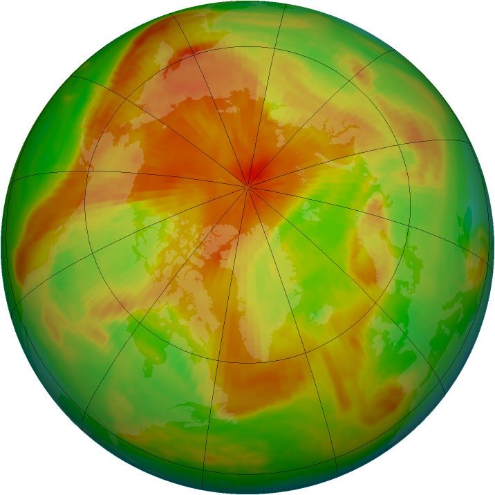 Arctic ozone map for 11 May 1998